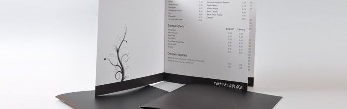 Disseny de la carta del Cafè de la Plaça