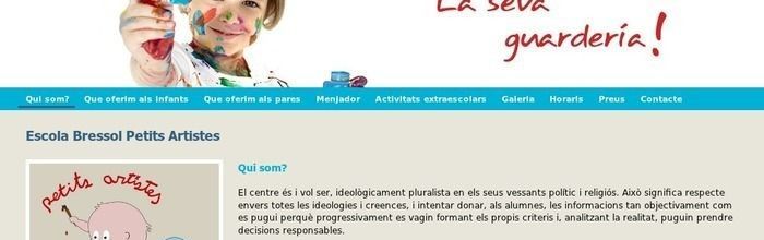 Disseny web Guarderia Petits Artistes